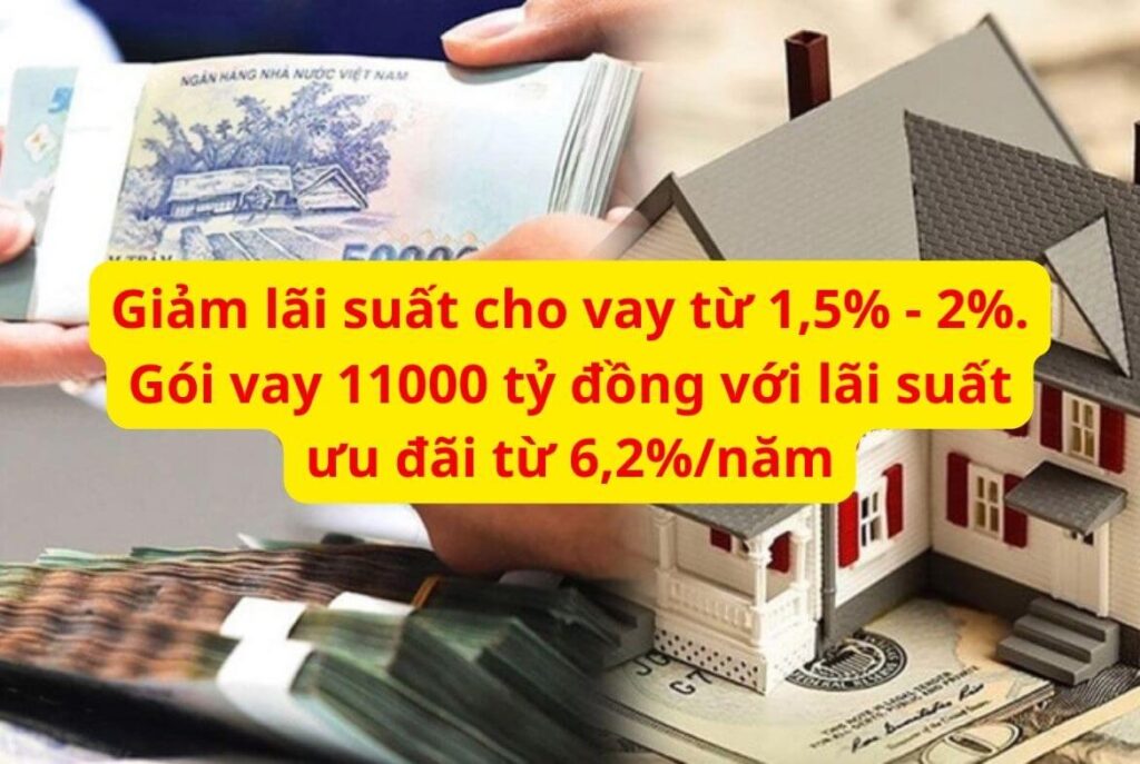 Giảm lãi suất cho vay từ 1,5 - 2%, có NH cho vay từ 6,2%/năm