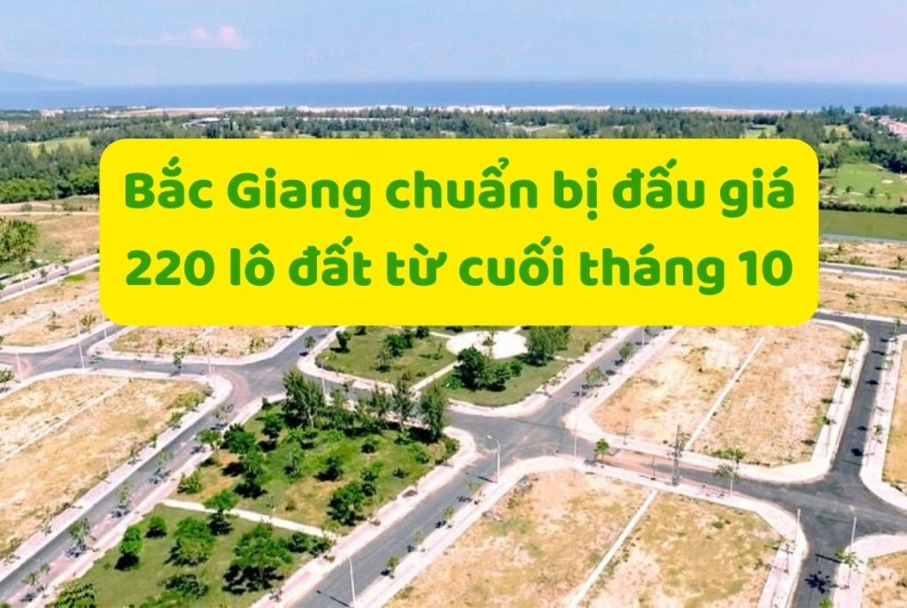 Bắc Giang chuẩn bị đấu giá 220 lô đất từ cuối tháng 10